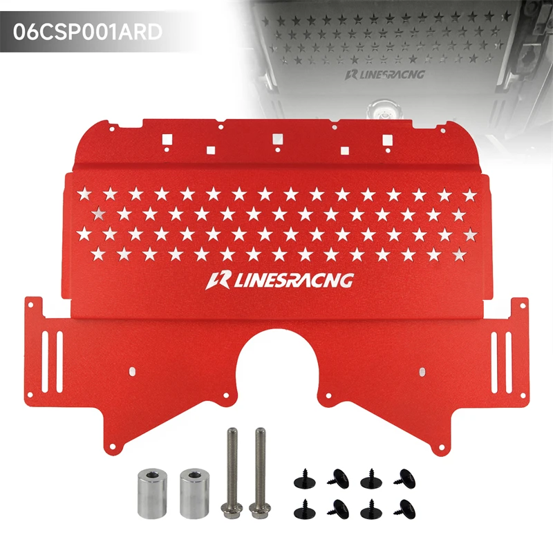 

Aluminum LR Oil Cooler Skid Plate For BMW G8X M2 G87/M3 G80/M4 G82 2021-2024 S58 Engine powered G Series Wrinkle Red