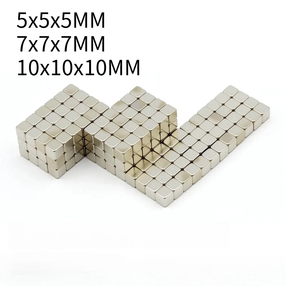 Aimant cubique 5x5x5MM 7x7x7MM, aimant rectangulaire DIY, aimant de réfrigérateur cubique, utilisable répétitivement, aimant de réfrigérateur, application polyvalente