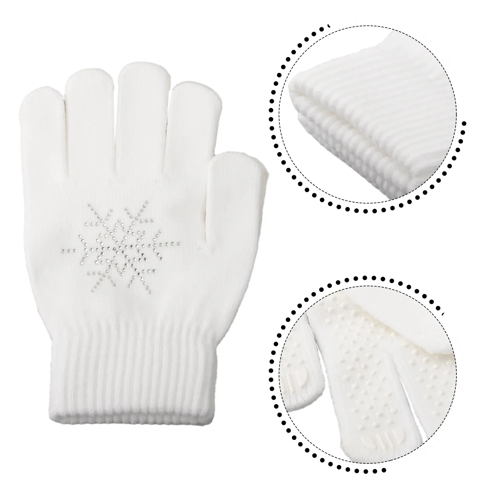 Figure Skating Gloves Skating Gloves Non-slip Winter Warm Stretch Glove Children Figure Skating Gloves Winter Sports Equipment