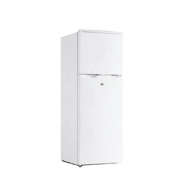 Refrigerador porta dupla com chave para casa, Descongelamento Doméstico Montado Superior, 118L