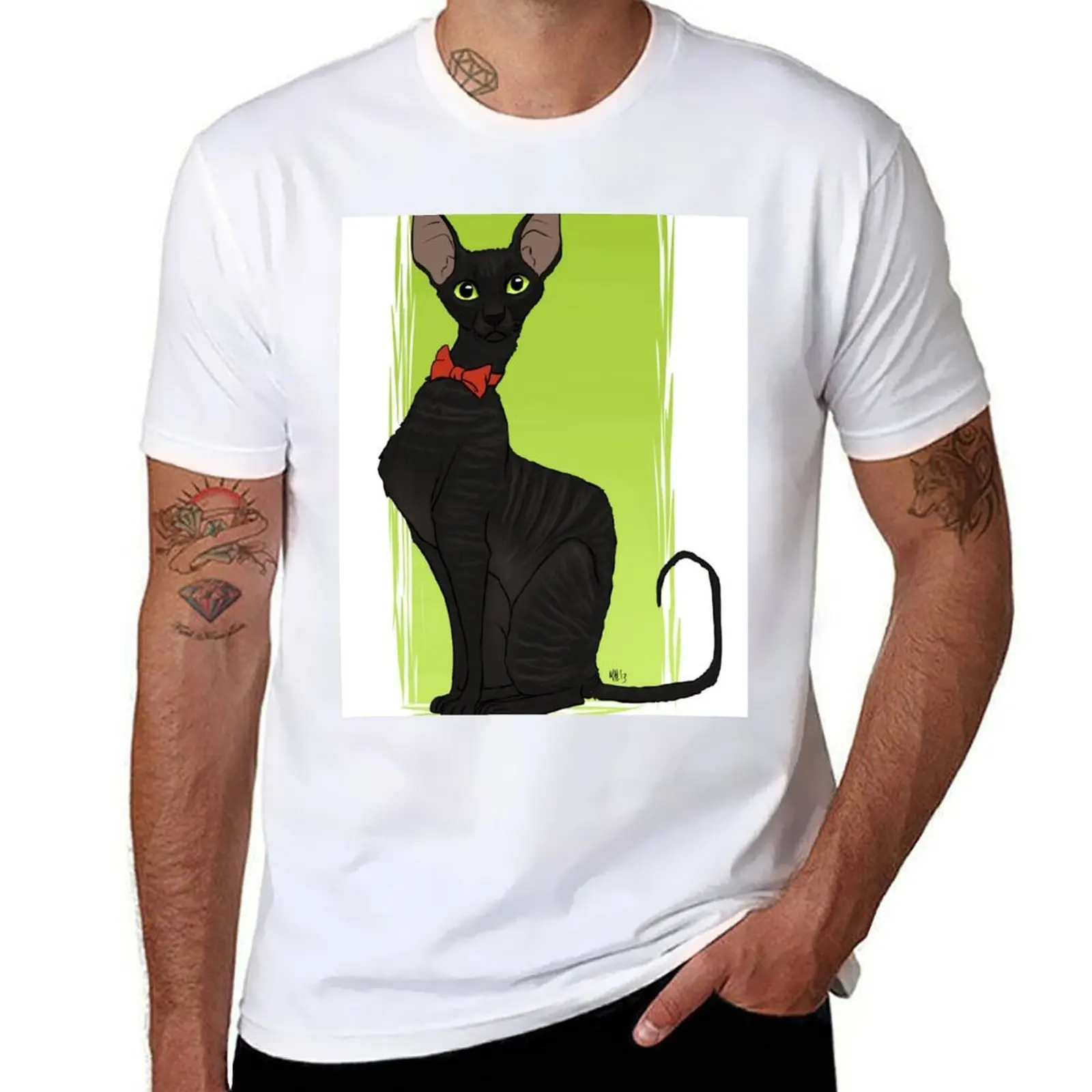 

Футболка Cornish Rex, хлопковые футболки, мужские футболки высокого качества, футболка люксового бренда высокого качества