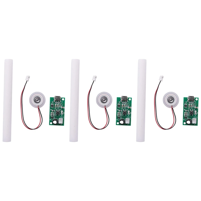 3Pcs Mist Maker Atomization Plate With 5V USB Humidifier Module Integrated Circuit Board Driver With Timing Switch