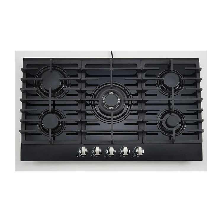 China 5 Burner Built-In Gas Hobs Gas Cooktop With Glass Top