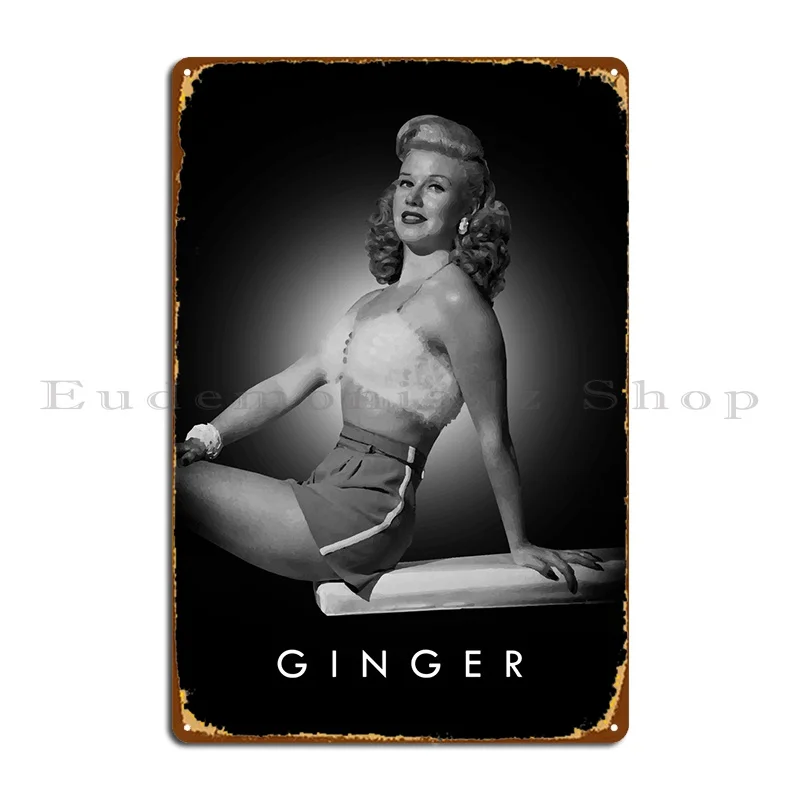 Ginger Rogers Metal Sign Decoration Plaques Wall Decor Iron Garage Tin Sign Poster