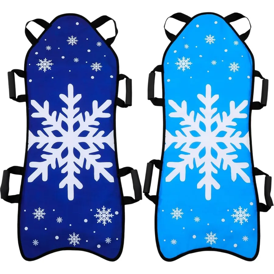 

Набор из 2-х легких портативных санок-ватрушек для взрослых, зимние санки из прочной ткани с ручками и стальными элементами