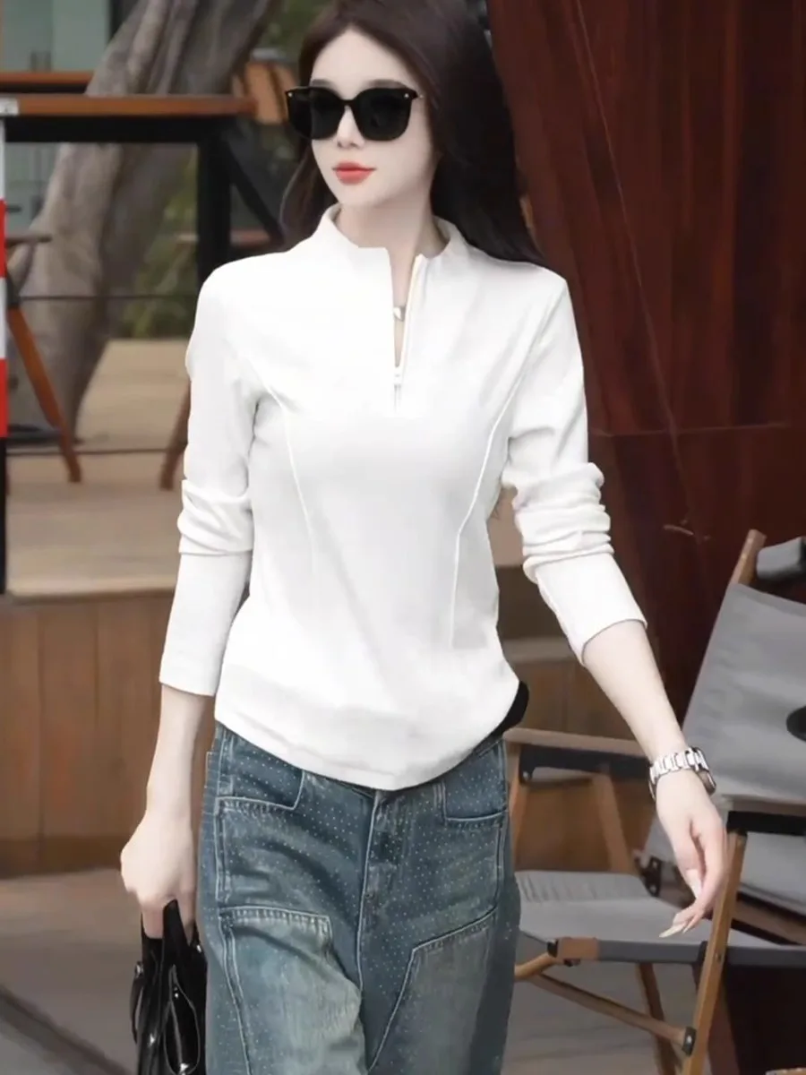 

Женская футболка Ele Color, весна 2026, новая базовая модель, облегающая, повседневная, спортивная, в корейском стиле, свободного кроя