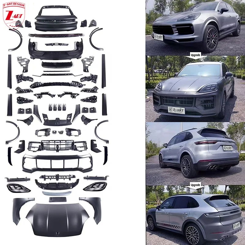 Z-ART E3.2 Body Kit For Porsche Cayenne 958 Old To New Bumper Body Kit For Cayenne 2011-2017 958.1 958.2 To 2025 Turbo GT Kit