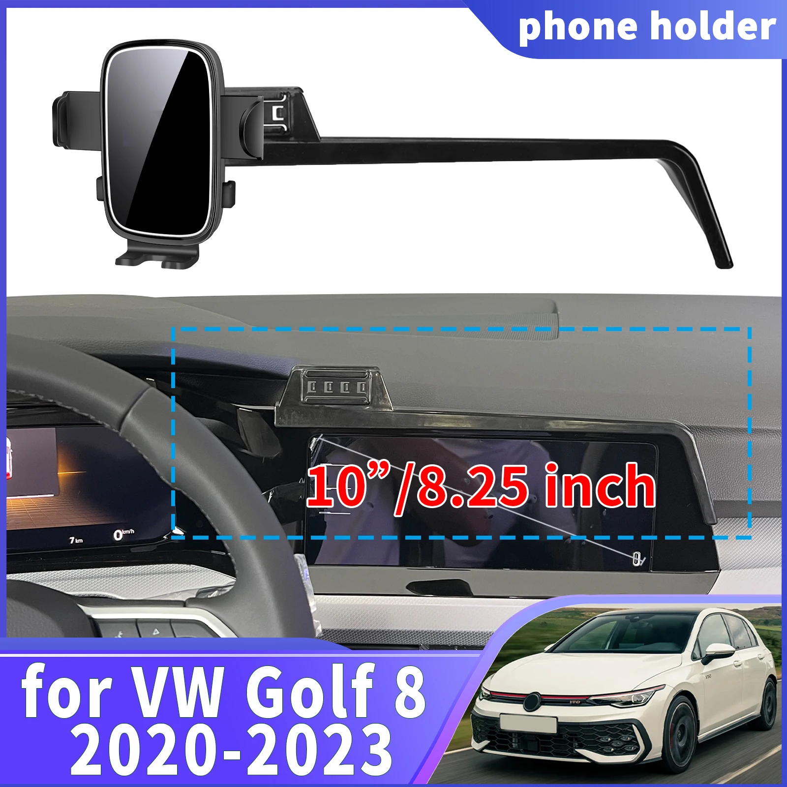 

Подходит для VW Golf 8 MK8 2020 2021 2022 2023, навигационный держатель для телефона, индивидуальные автомобильные аксессуары