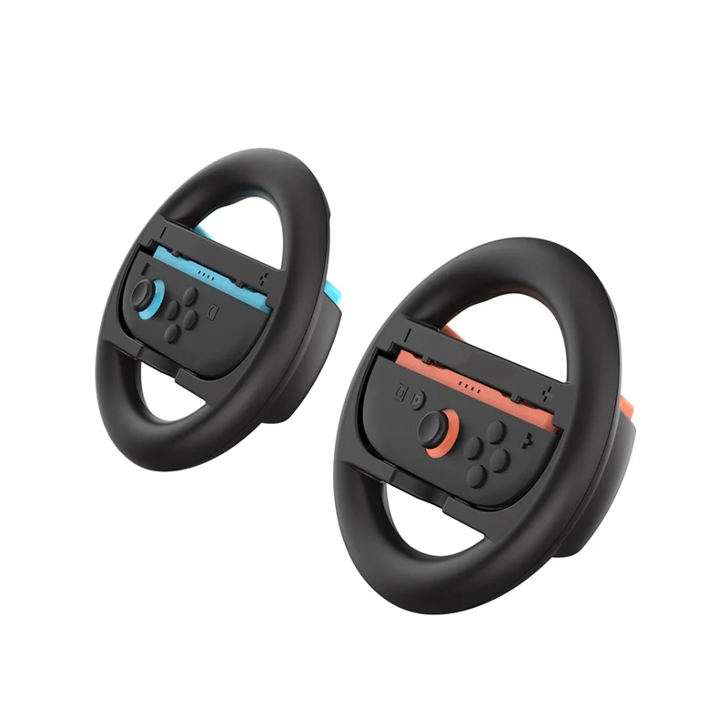 FFYY-2PCS Steering Wheel For Nintendo Switch 2 Joy Con Controller Enhanced Racing Wheel Hand Grip For Mario Kart 8 Deluxe