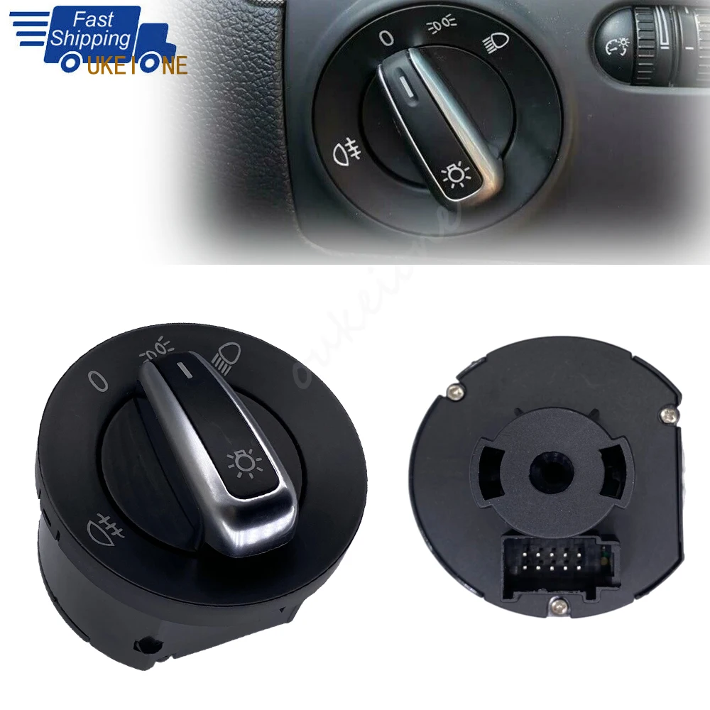 For Volkswagen VW Golf Jetta Tiguan Caddy Passat Headlight Fog Lamp Control Switch adjust Button 3C8941431B Car Replacement Part