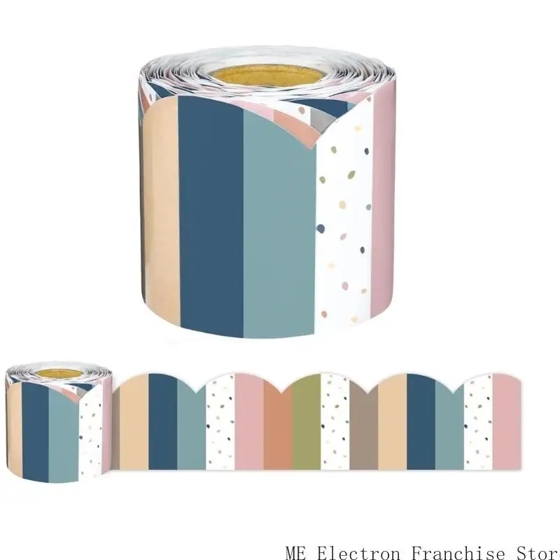 T5EA 15.2m 화려한 게시판 테두리 트림 접착식 게시판 경계 국경 스티커 게시판 장식