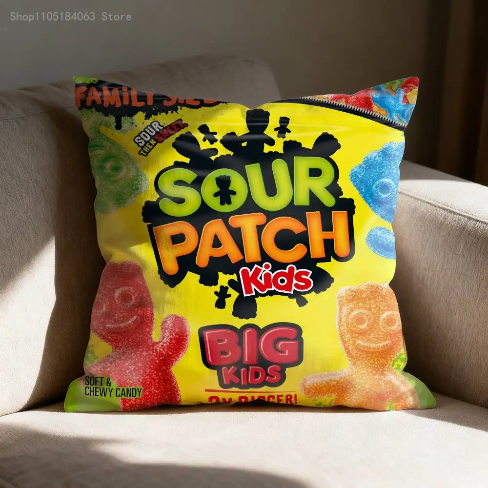 

S-SourpatchES Suger Pillow Case For Sofa Decor Car Office Room Printing Cushion Cover Decorations and Protector