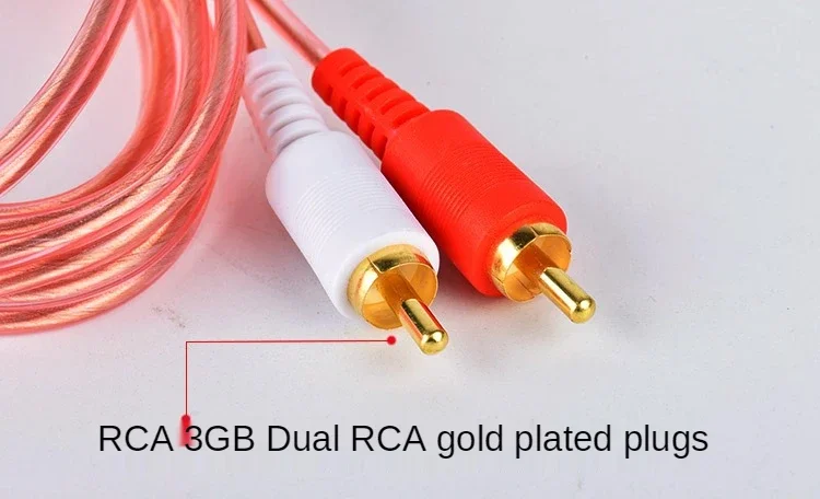 Head Audio and Video  Cable   1:2 3.5mm To Double Lotus  3.5  Sound  Flat