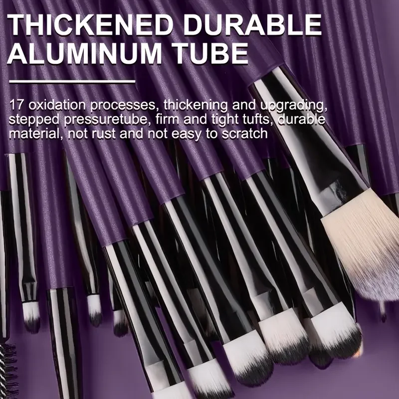 المهنية 20 قطعة مجموعة فرش الماكياج كحل عينيه الأساس هيغليغتر المخفي التفاصيل استحى فرشاة السفر الجمال أداة #4