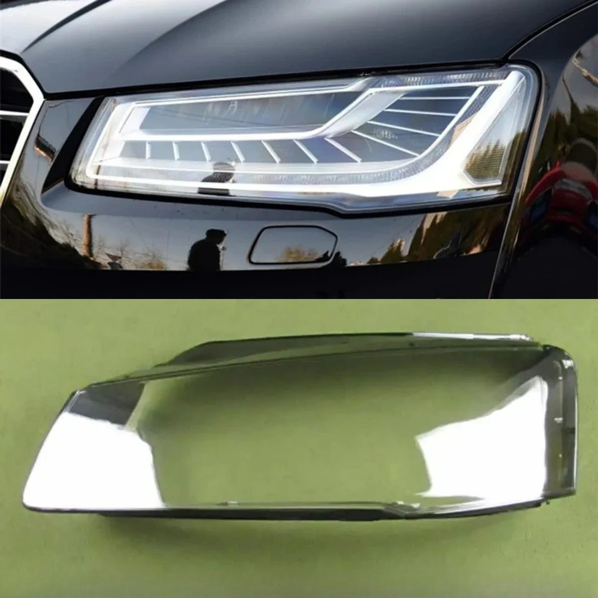 

For Audi A8 D4 Headlight Transparent Cover Lampshade Headlamp Shell Housing Lamp Lens Plexiglass 2014 2015 2016 2017