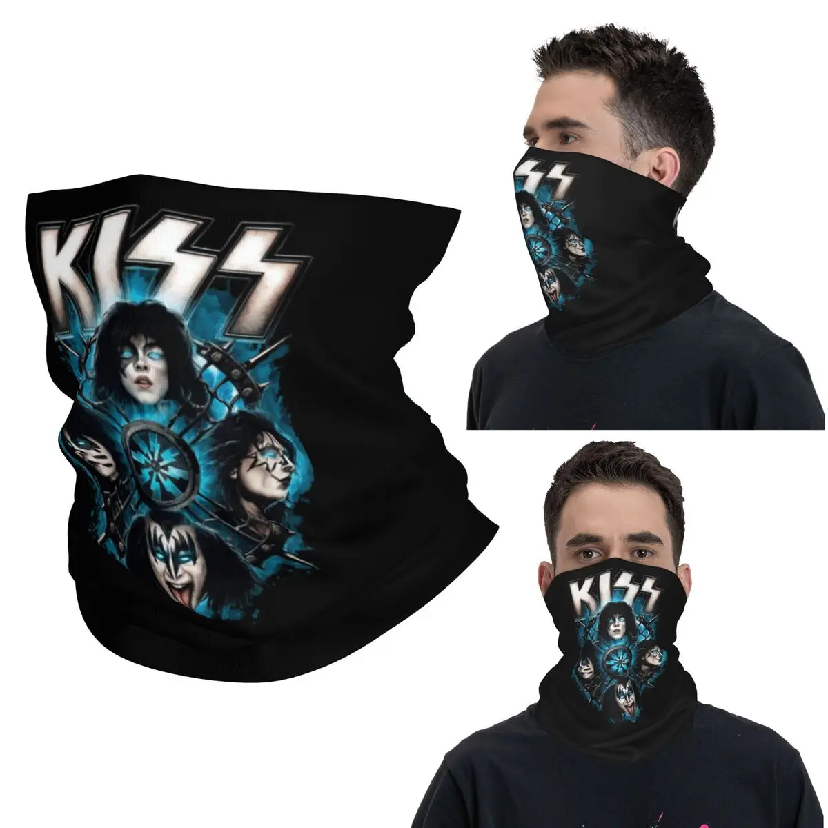 

Хеви-метал музыкальный поцелуй рок-группа бандана шейные гетры шарф с принтом многофункциональный велосипедный шарф для мужчин женщин взрослых