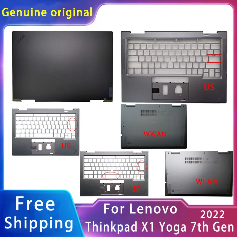 

New For Lenovo ThinkPad X1 Yoga 7th Gen 2022;Replacemen Laptop Accessories Lcd Back Cover/Palmrest/Bottom With LOGO US UK JP