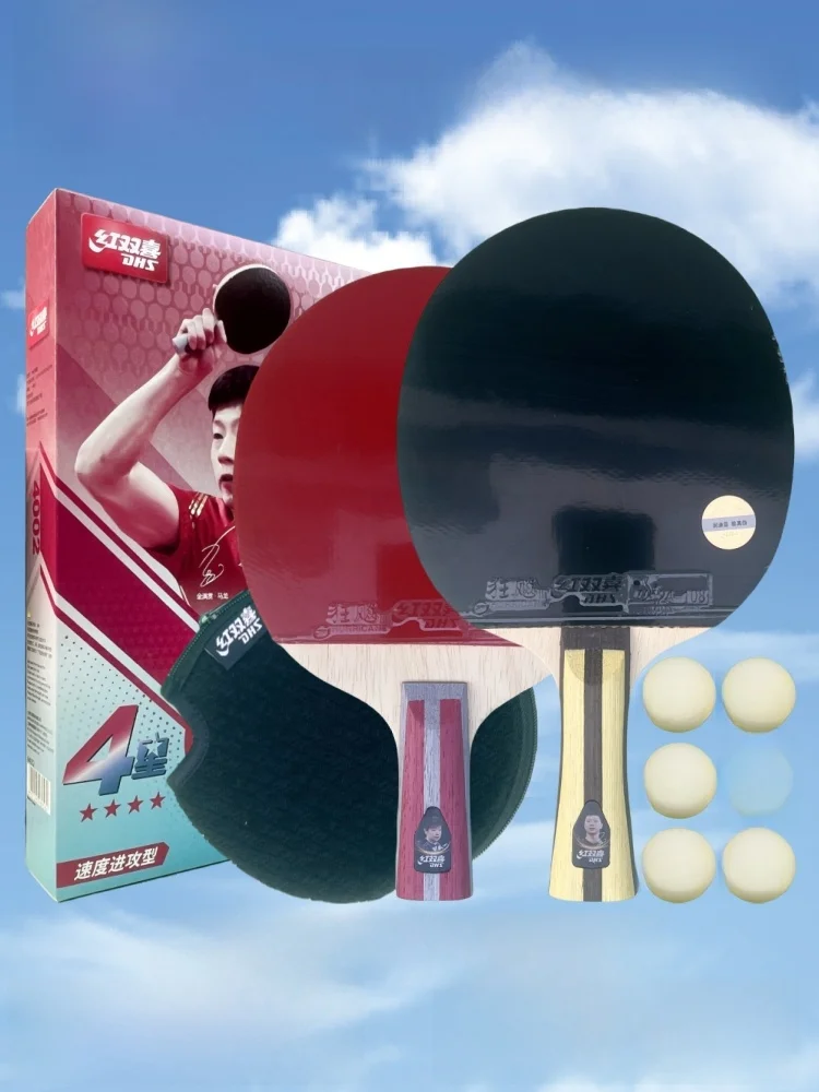 

Красное двойное весло для настольного тенниса с 4 звездами H4002, горизонтальное, 4-звездочное, с длинной ручкой, для студенческой практики, 4006, вертикальное...