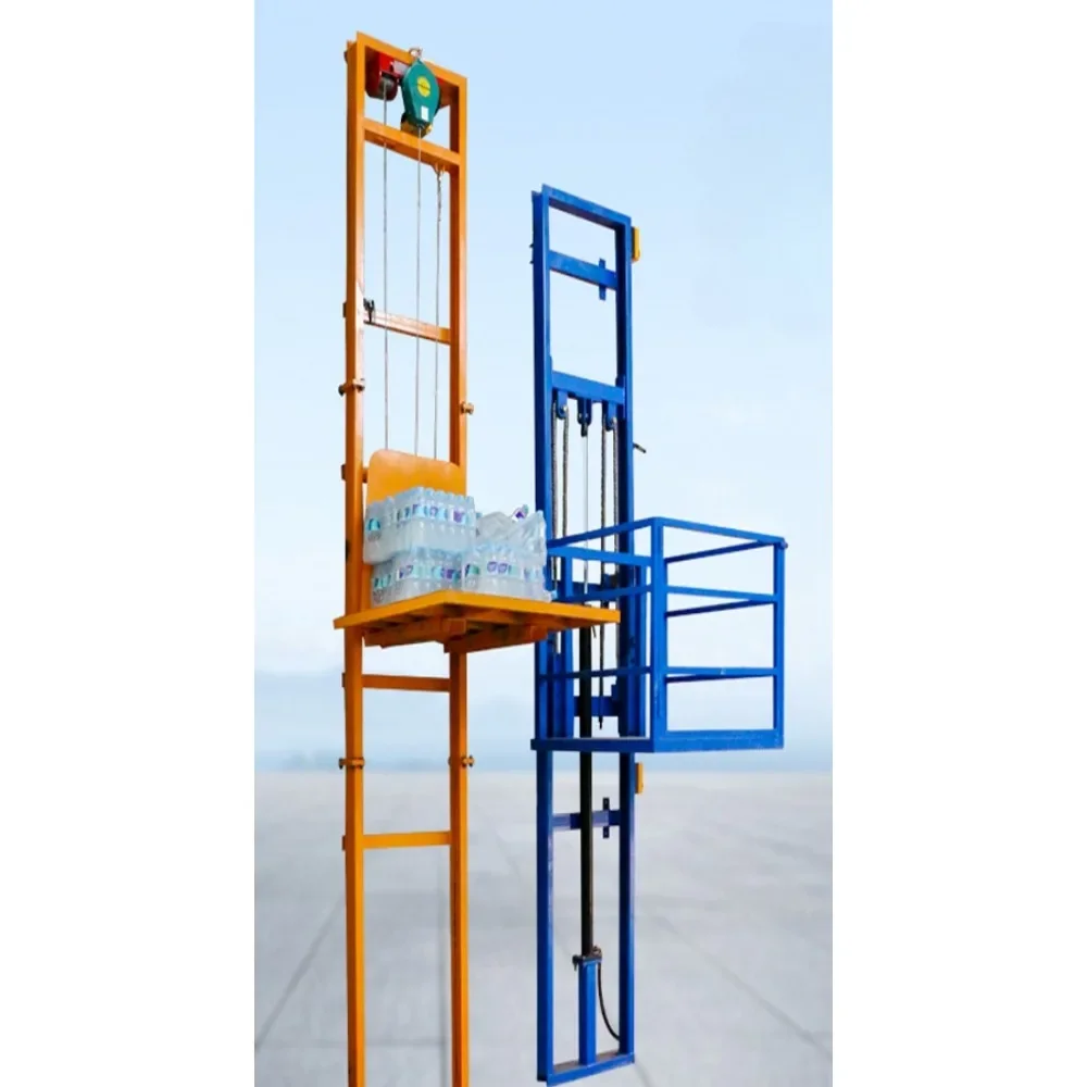 Electric hydraulic lift freight elevator home elevator simple small rail lift