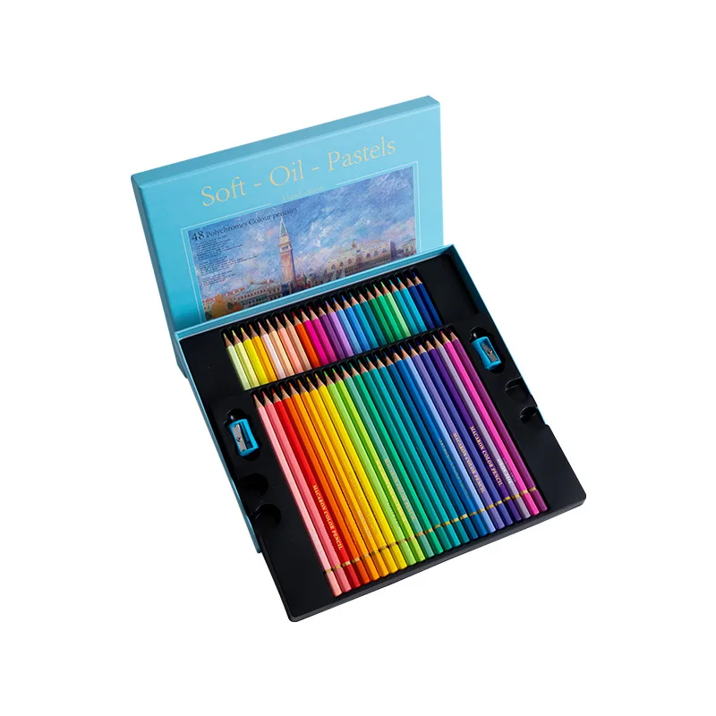 Imagem -04 - Lápis Solúvel em Água para Colorir Pintura Soft Oil Paster Lápis Colorido Ferramentas de Arte Artigos de Papelaria Suprimentos Profissionais 2448 Pcs