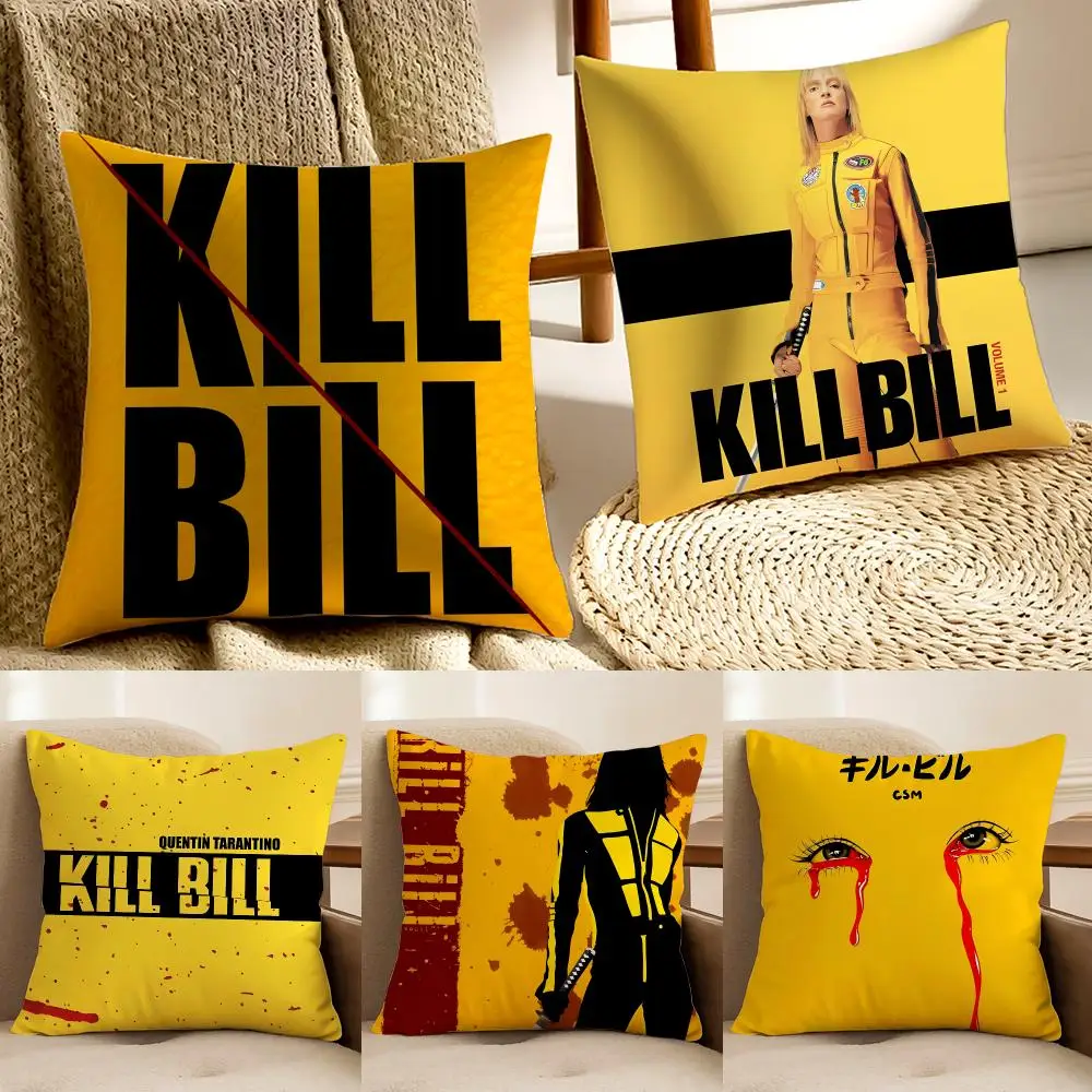 Action movie Kill Bill Cushion Cover Faux fur decorative Dark academia style Cat scratching post Rustic Spa pillow cover