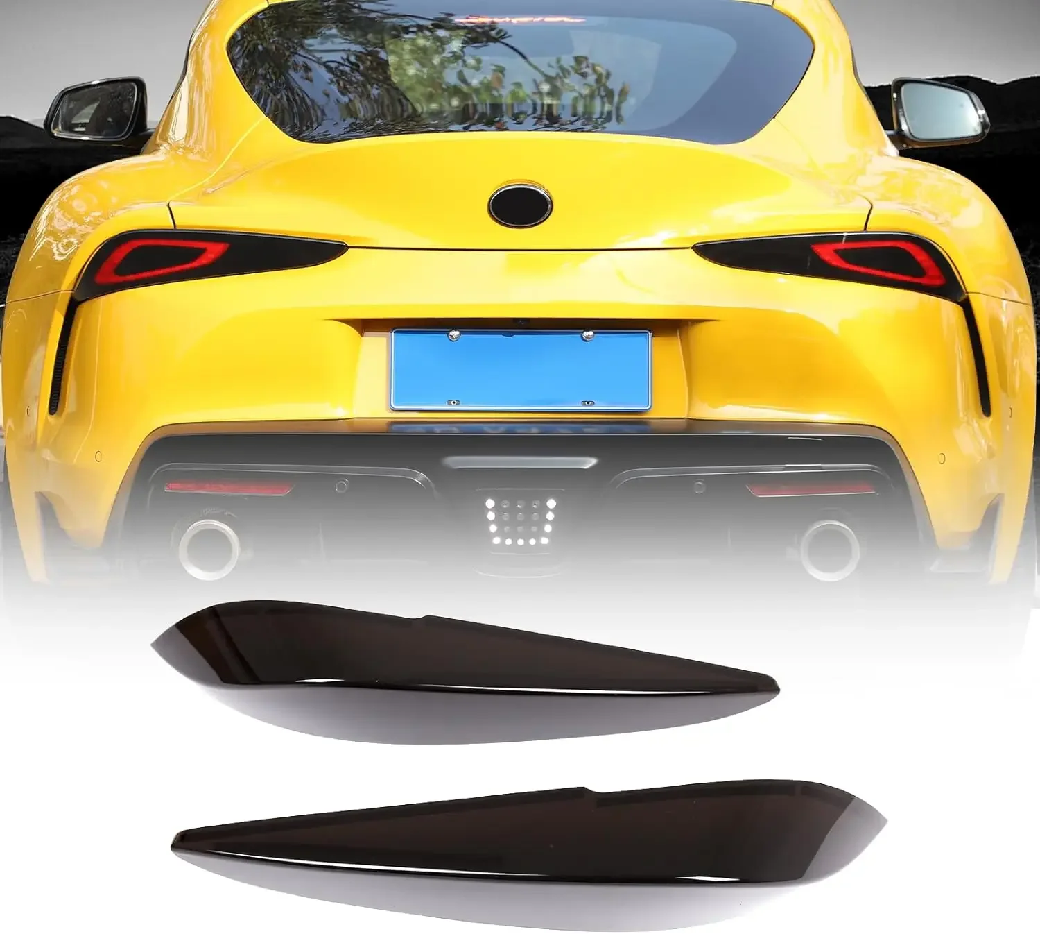 ABS Smoked Black Car Tail Light Cover For Toyota GR Supra A90 MK5 2019-2025 Brake Indicator Reversing Light Trim Car Accessories
