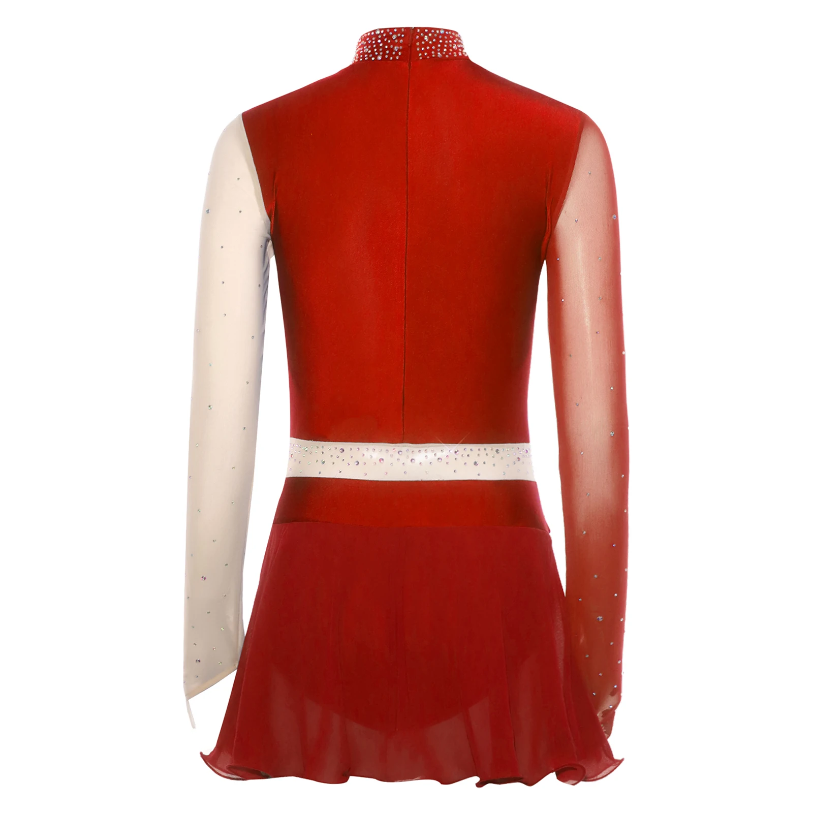 المرأة المهنية الصف الباليه اللاتينية ملابس رقص المطرزة زين الراين يوتار فستان لشخصية التزلج على الجليد الرقص