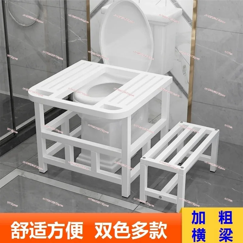 

Bathroom footstool, toilet seat changed to squat pit frame, squat toilet stool, toilet seat changed to squat toilet, foot steppi