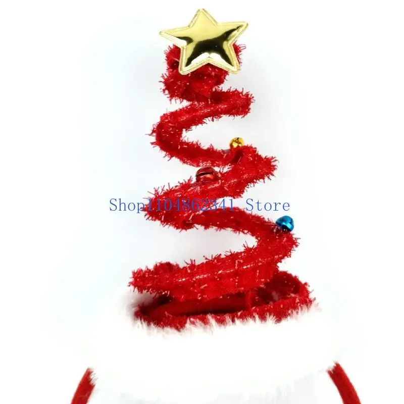 5asd Kerstboom Haarbanden Verende Coil Hoofdband Nieuwigheid Vakantie Feestartikelen
