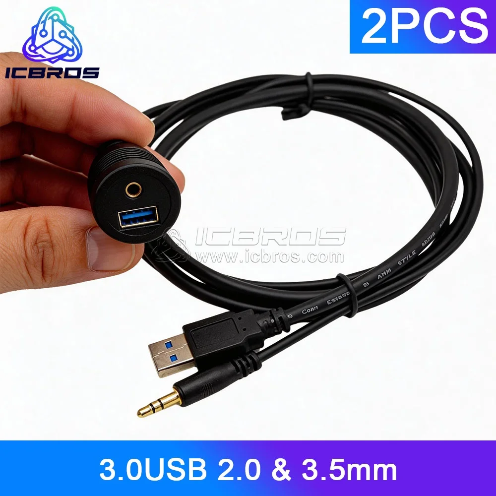 

2 шт. 3,0/USB 2,0 и 3,5 мм панель для скрытого монтажа USB 3,0 USB 2,0 + 3,5 мм удлинительный кабель между мужчинами и женщинами