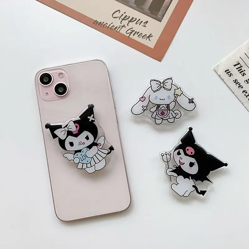 Cute Animals Hello Kitty Kuromi Foldable Phone Grip Tok Japan Ring Phone Holder For iPhone 15 14 13 Pro Max Samsung Stand Holder