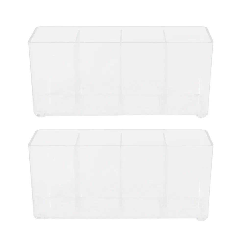 

Storage Made Simple Drawer Organizer Bin, 4 Compartments, 2 Pack, Clear