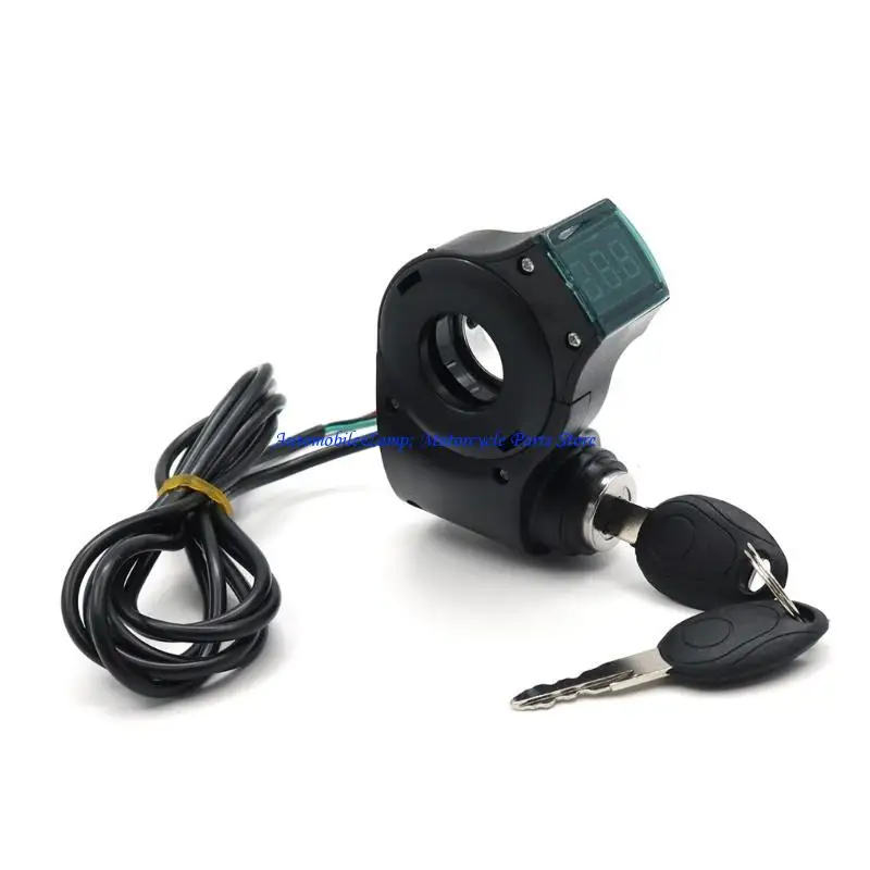 H7BD Electric Scooters Handlebar Lock with Convenient Battery Display Reliable Electric Scooters Handlebar Switch Lock set