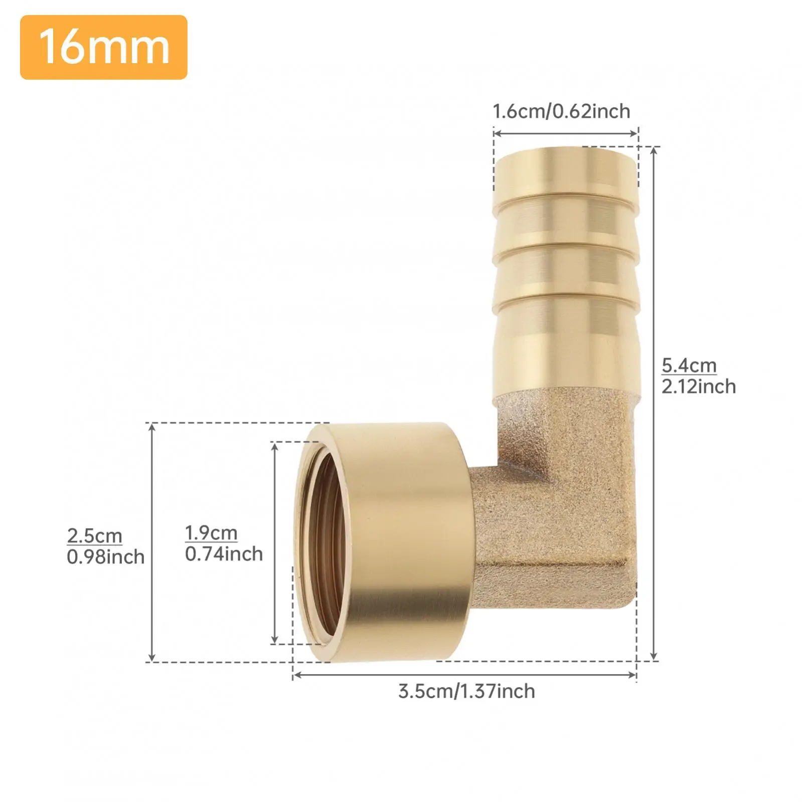 1/2 inch Oil Fuel Pipe Fitting Connector 12mm 14mm 16 mm 90 Deg Elbow Female Brass Oil Fuel Hose Barb Fittings Adapters Transfer