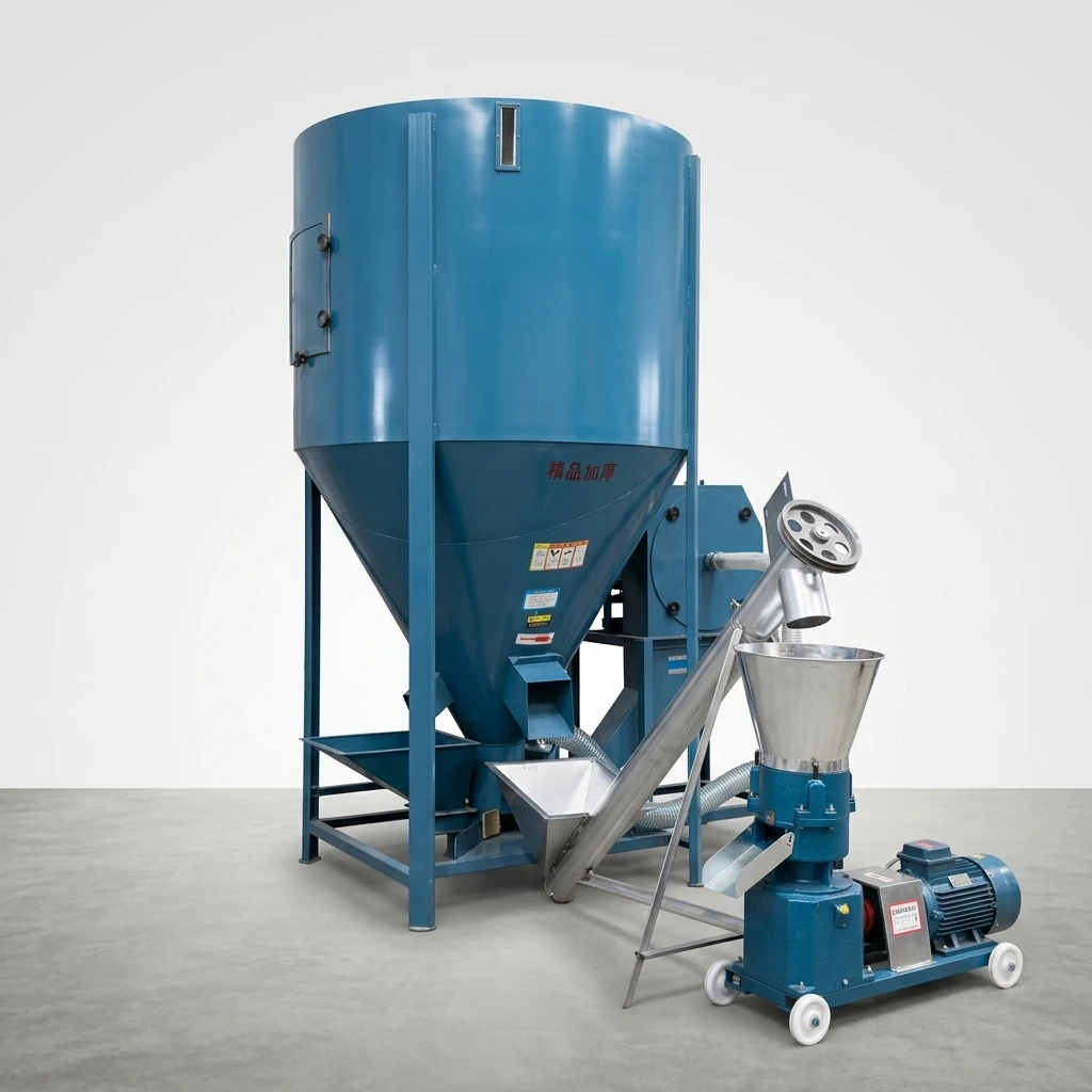High Small Automatic Feed Pellet Machine for Poultry Farming 500kg/h Capacity 380V Electric Engine 2-8mm Pellet Size New