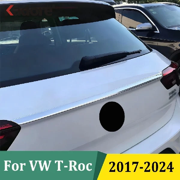 

Для Volkswagen VW T-Roc TROC 2017-2024: Накладка на крышку багажника, декоративная полоса на заднюю дверь, отделка багажного отсека, аксессуары для экстерьера автомобиля