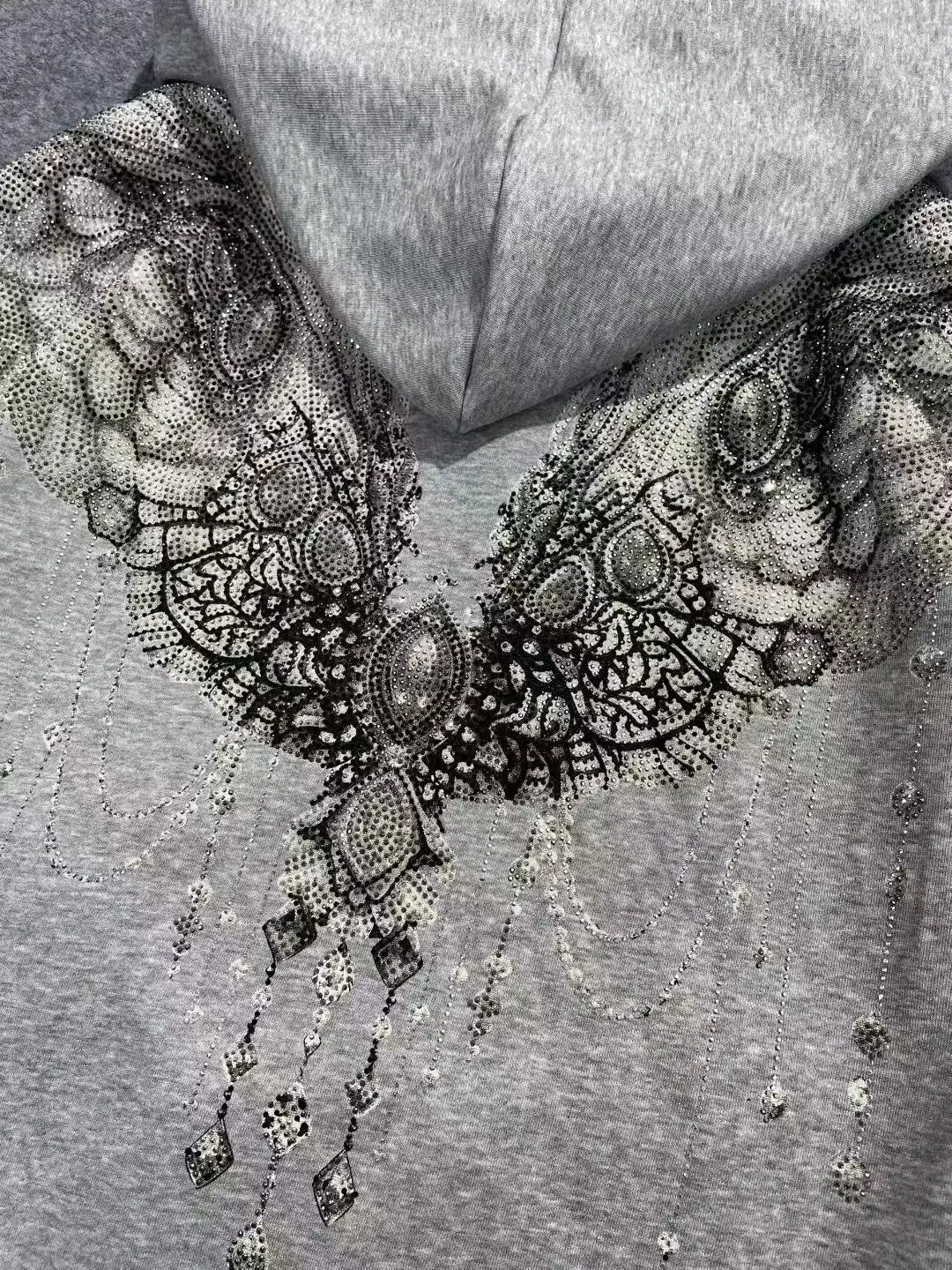 2025 Autumn New Trend Heavy Rhinestone Hooded Sweatshirt Loose Casual Versatile Long Sleeve Top Jacket for Men