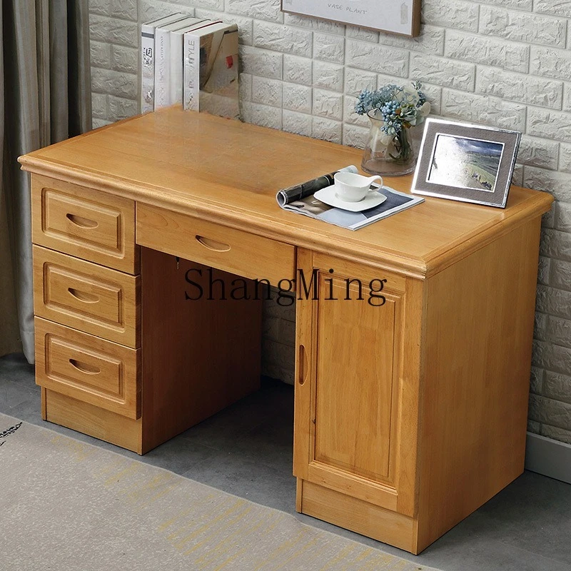 FG  good-looking  solid wood  desktop computer desk with lock desk writing desk study bedroom home