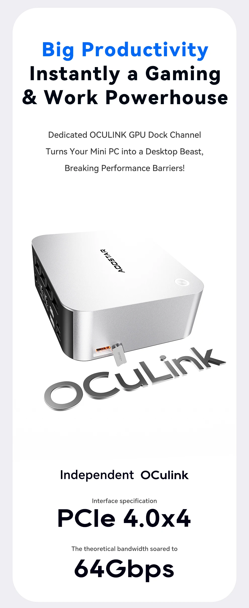 AOOSTAR MACO Mini PC AMD Ryzen 7 H255 Mini PC Windows 11 WiFi 6 USB4 Gaming PC DDR5 5600MHz Support 4 Display 4K/8K Computer
