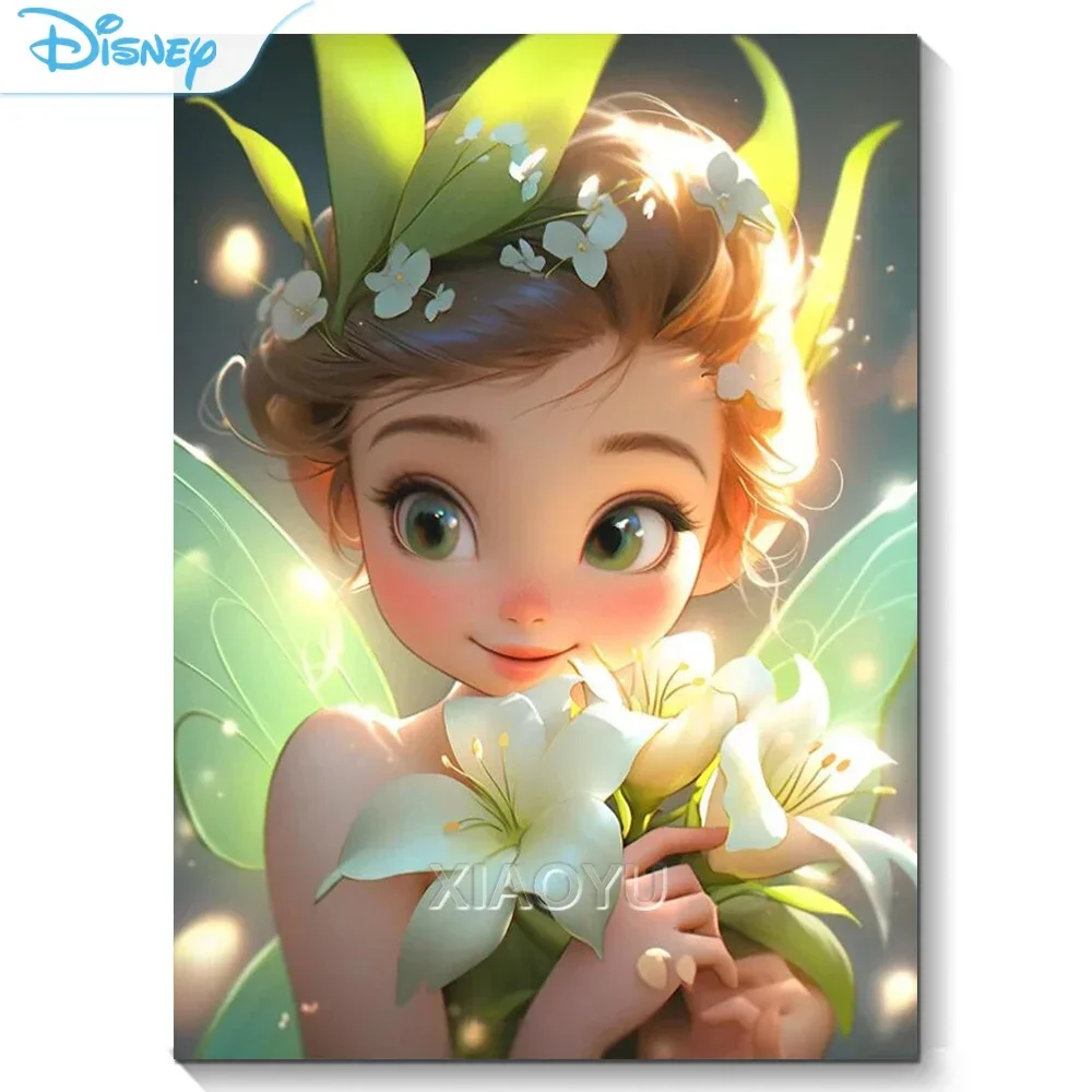 DIY 5D Diamond Painting Disney Tinker Bell Diamond Mosaic Embroidery Cross Stitch Set Girl Bedroom Wall Decoration Festival Gift