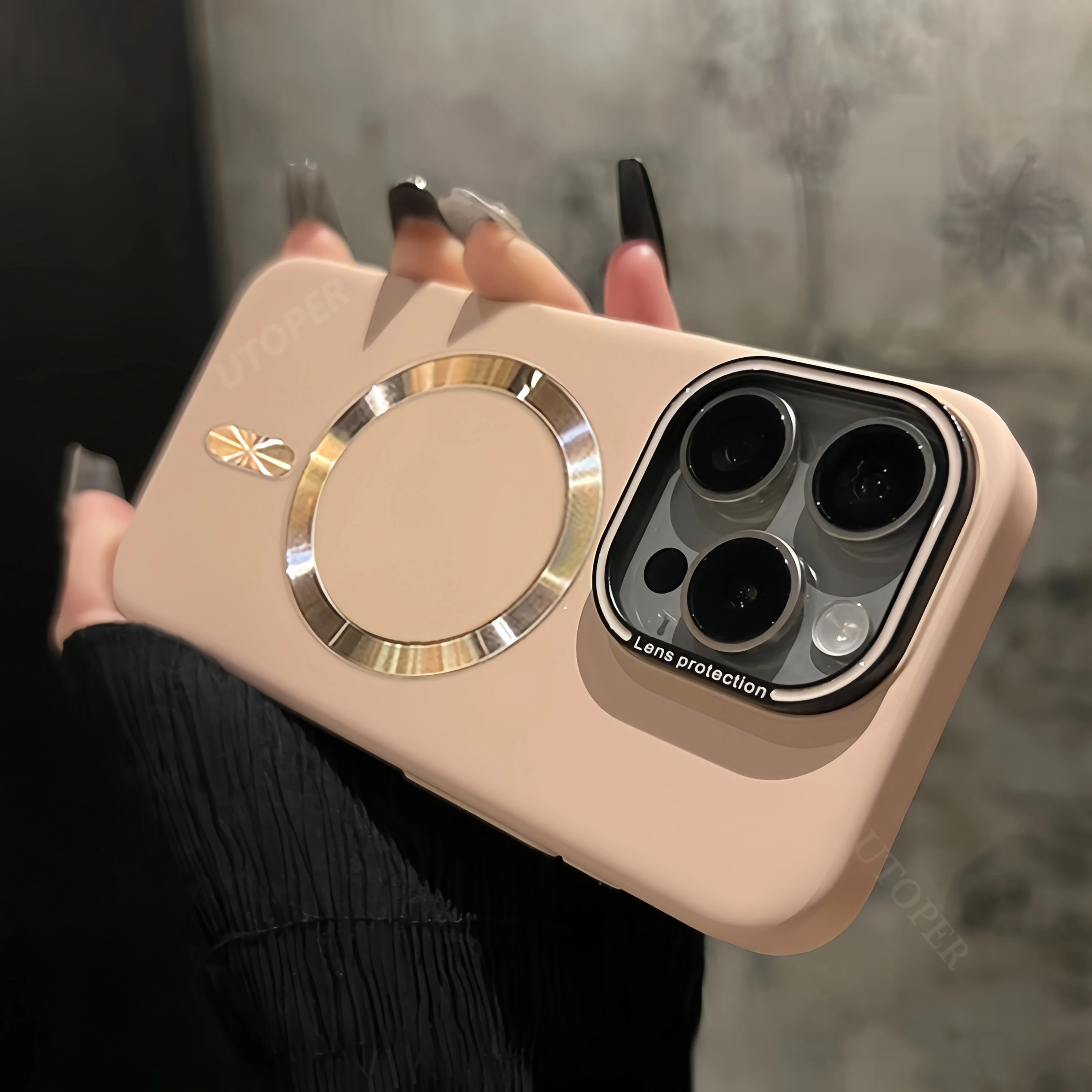 

Original New Luxury Hard Shell Case for iPhone 16 15 14 13 12 11 Pro Max Plus Shockproof Fall Prevention Magsafe Magnetic Cover