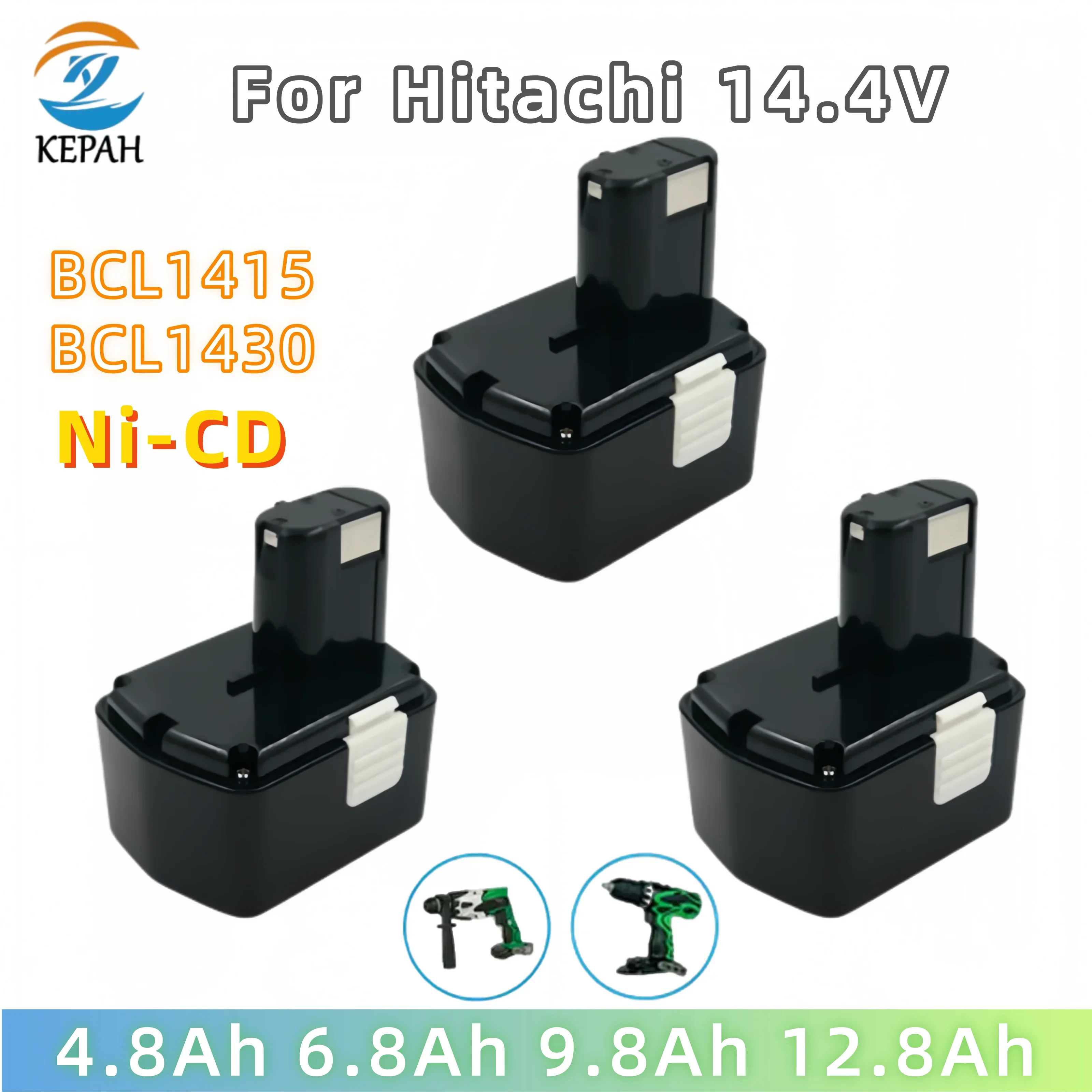 

14.4V High-Capacity Battery | Fits Hitachi EBL1430/DS14DVF3, Dedicated for Cordless Tools, Enhanced Runtime Performance