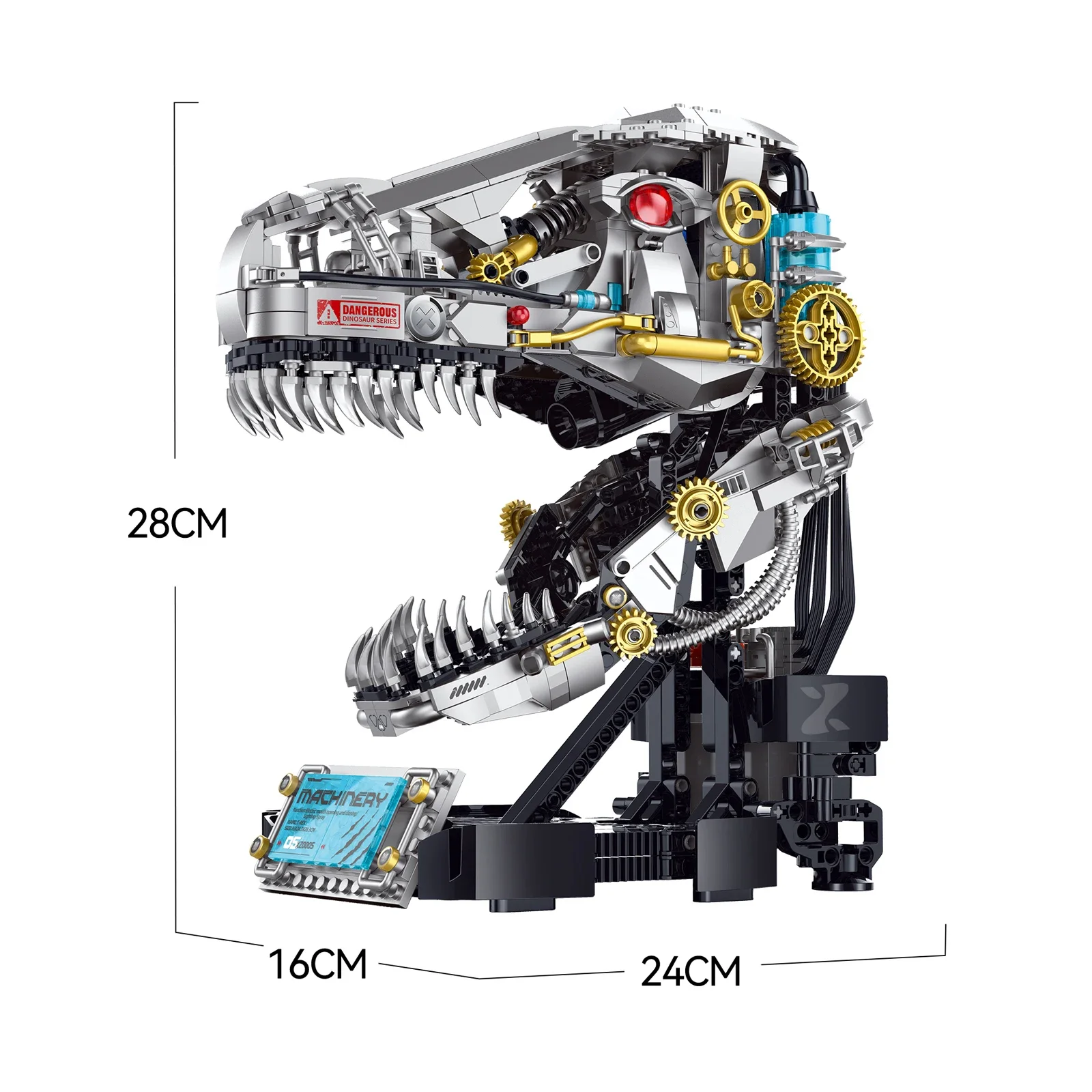 916 pçs mecânico tiranossauro rex crânio modelo blocos de construção kit montagem pequenas partículas tijolos brinquedo do miúdo presente aniversário xz0005