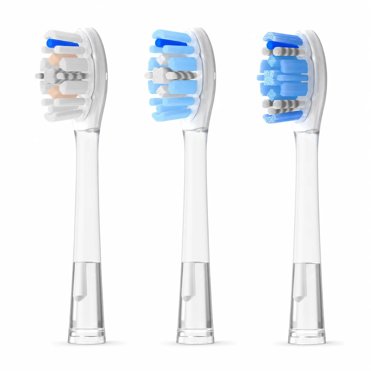 Replacement Toothbrush Heads Compatible with All Laifen Electric Toothbrush, 3 Types Soft Medium Hard Bristles Sonic Brush
