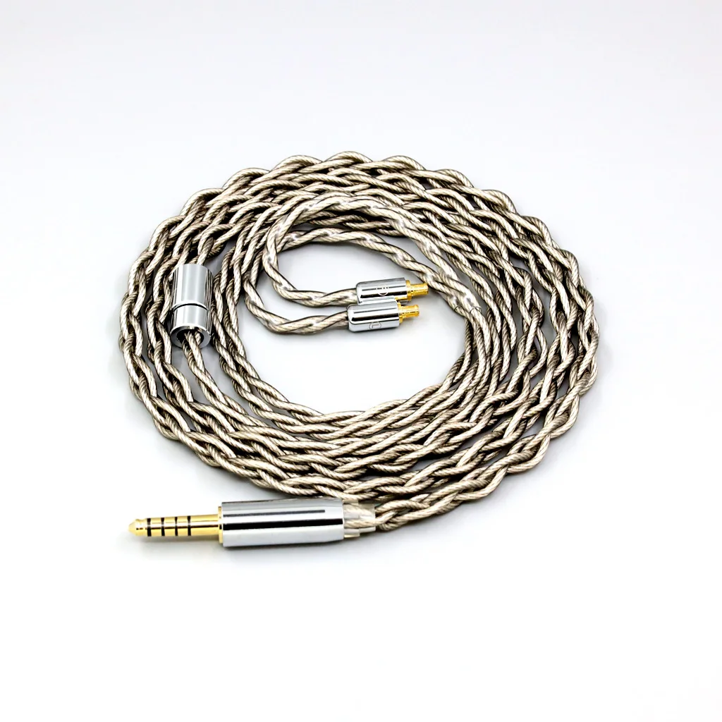ATH-CKR100 CKR90 CKS1100 CKR100IS CKS1100IS 7918 용 99% 순수 실버 그래핀 실버 도금 Litz Shield 이어폰 케이블