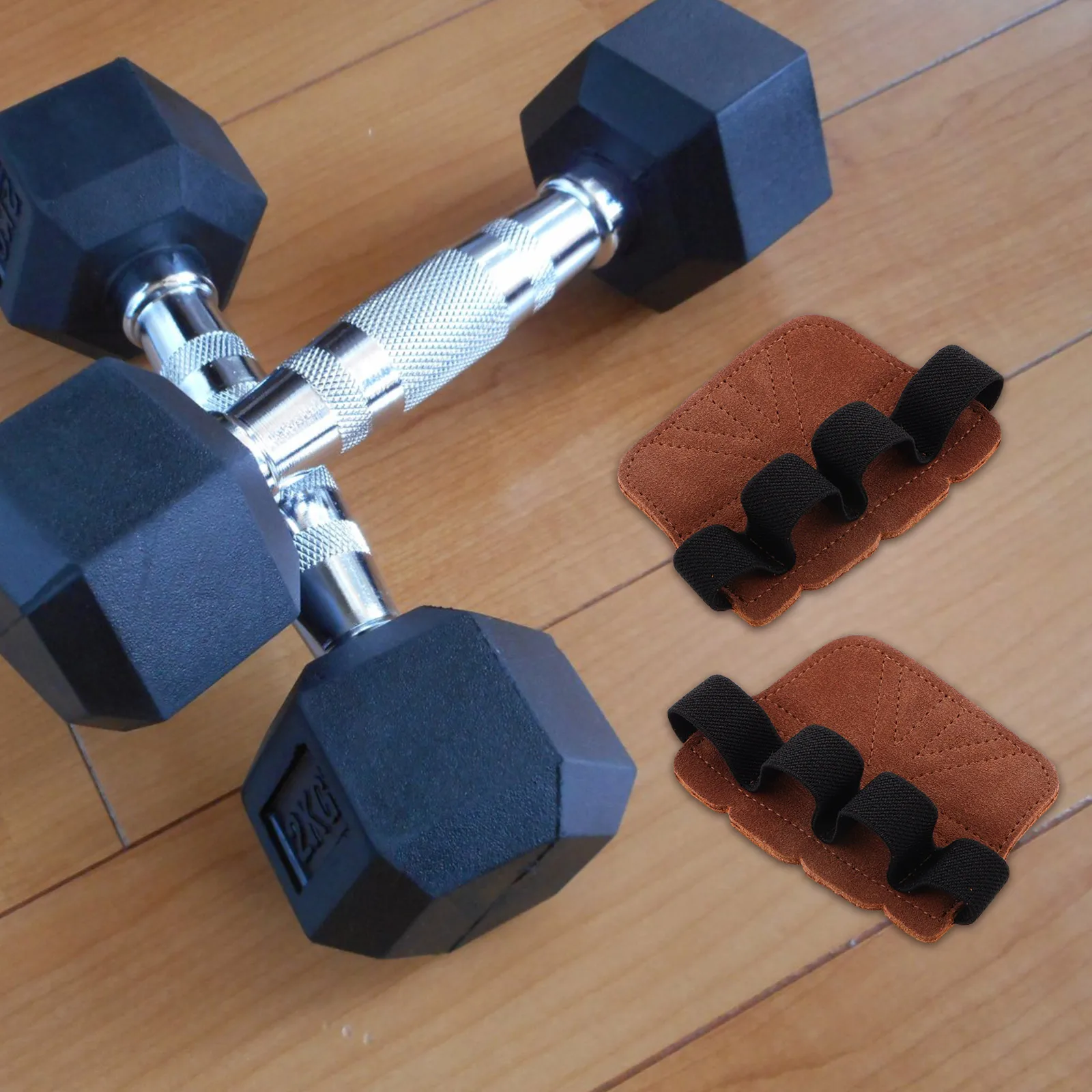 

Grip Pads Home Gym Accessories Square Exercise Training Gloves Cowhide Hand Grips Lifting