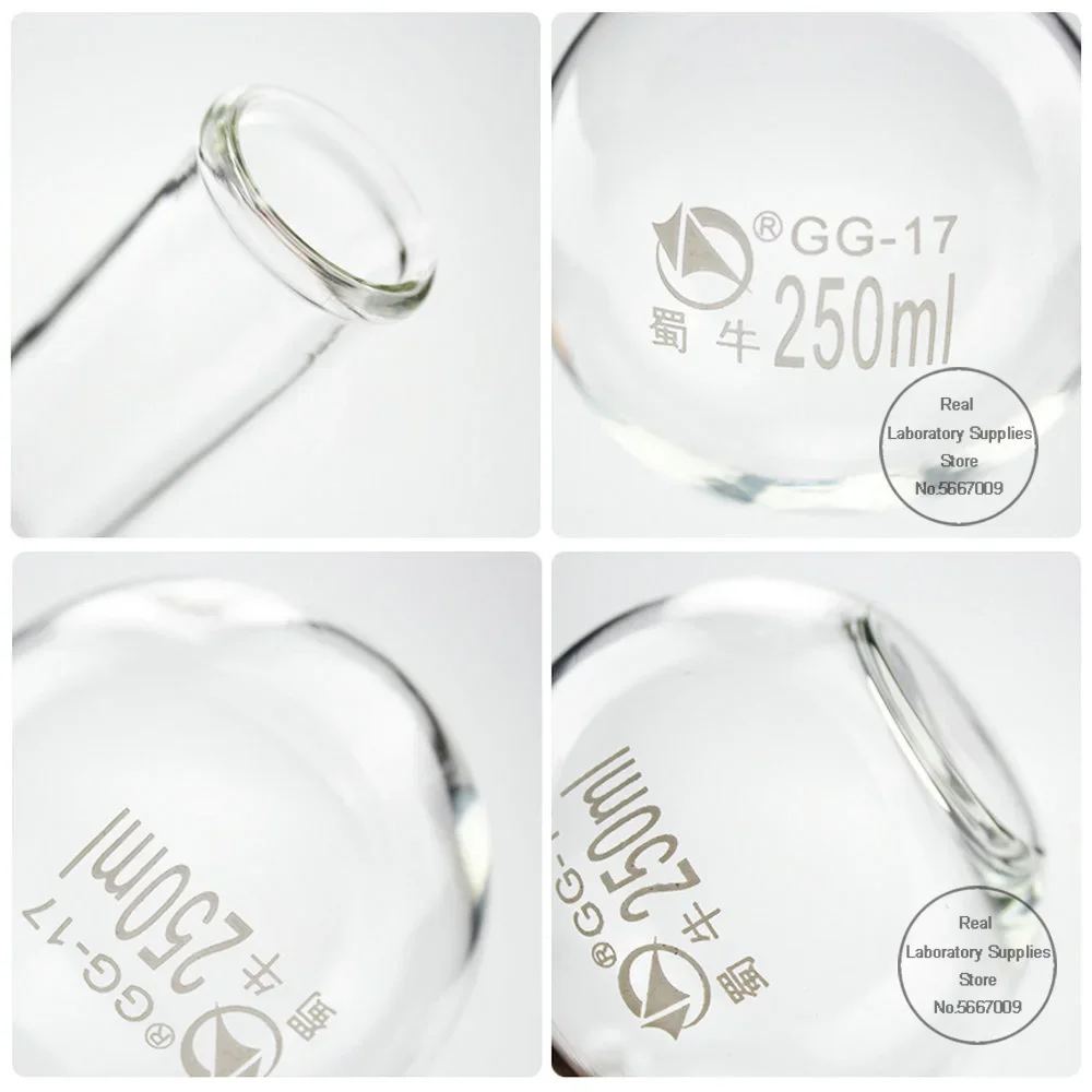 1PC Lab Glass 100ml-2000ml round/flat bottom Long Neck Flask for school laboratory experiment