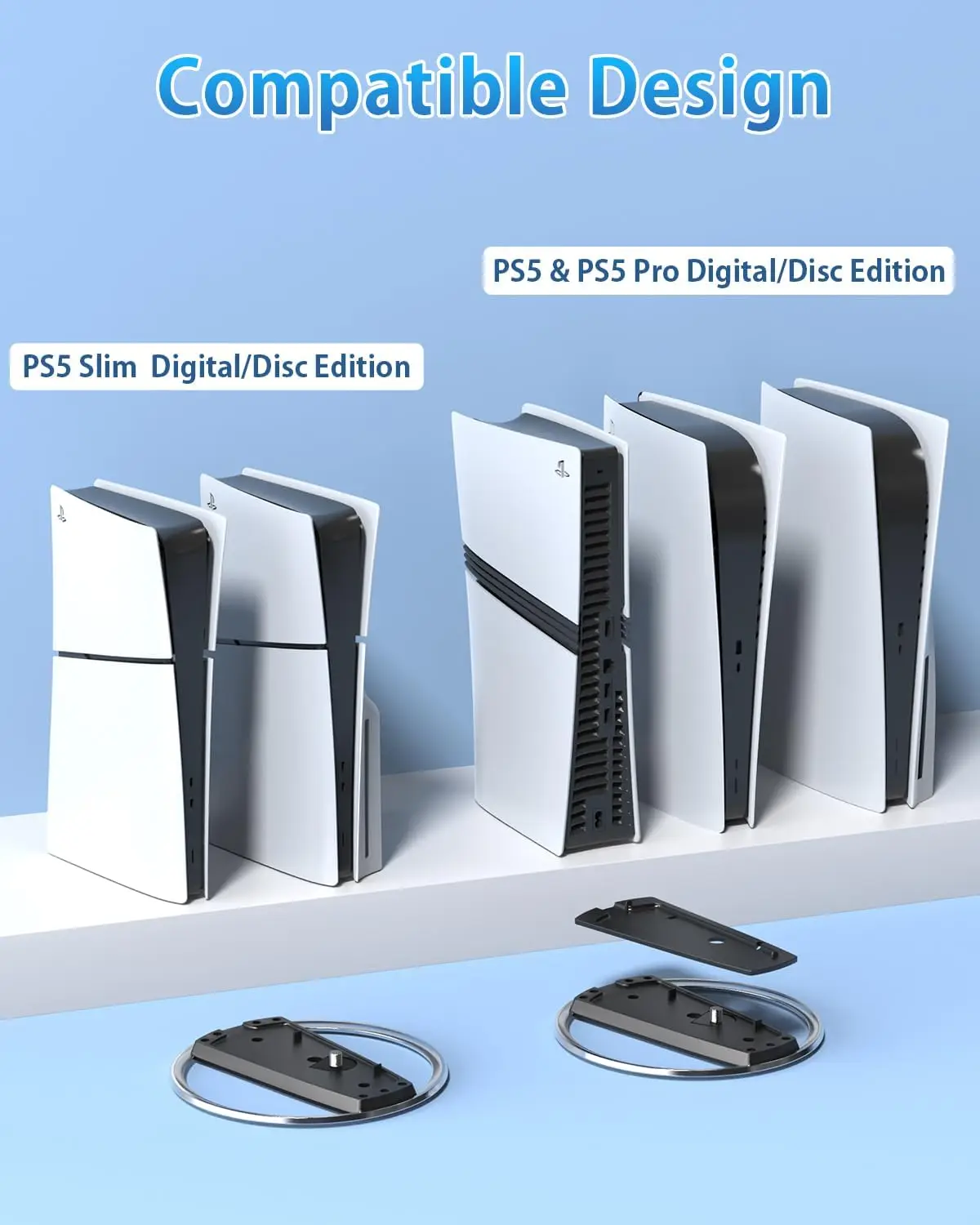 2025 PS5 콘솔용 새 수직 스탠드 PS5 Pro 콘솔 디스크 및 디지털용 Playstation 5 슬림 베이스 액세서리