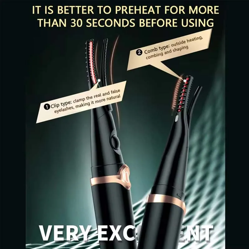 High Quality 24h Long-lasting Electric Heated Eyelash Curler 3rd Gear Temperature Control Intelligent Eyelash Curlers