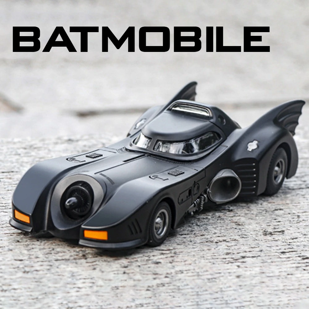1:24 Batmobile Spray Car Model Toy Doors Opened Alloy Diecast Classic Movie Models Toys Shock Absorption Cars Gifts for Friends